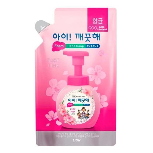 LION Ai kekute Foam handsoap pure pink 200ml Жидкое пенное мыло для рук (цветочный букет) 200мл