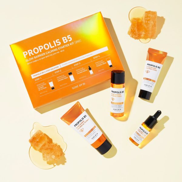 Some By Mi Propolis B5 Glow Barrier Calming Starter Kit Набор восстанавливающих миниатюр с прополисо