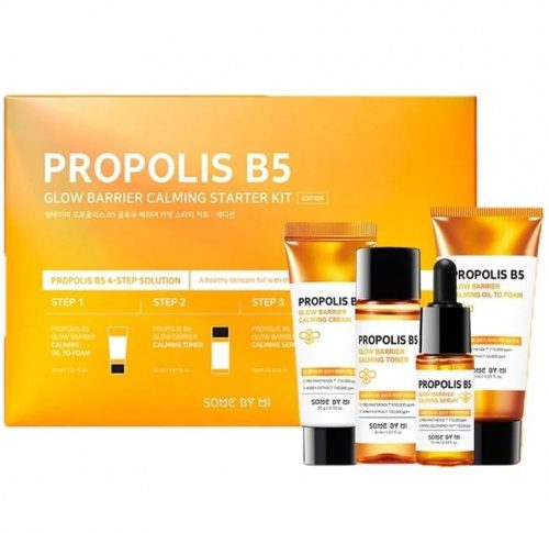 Some By Mi Propolis B5 Glow Barrier Calming Starter Kit Набор восстанавливающих миниатюр с прополисо