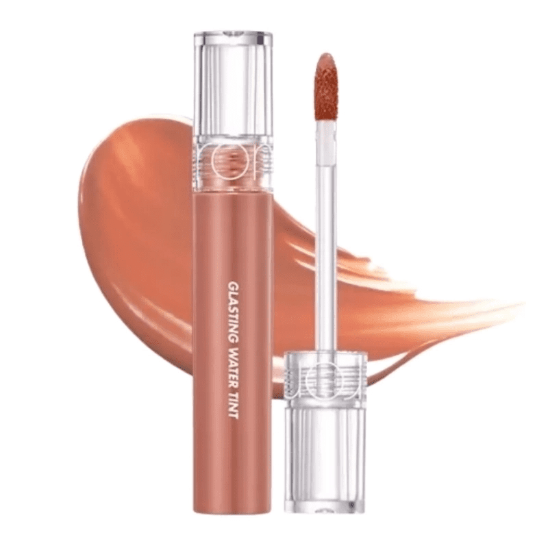 Rom&Nd Glasting Water Tint №15 Nudy Sundown,Сияющий тинт для губ с нюдовым оттенком  4г
