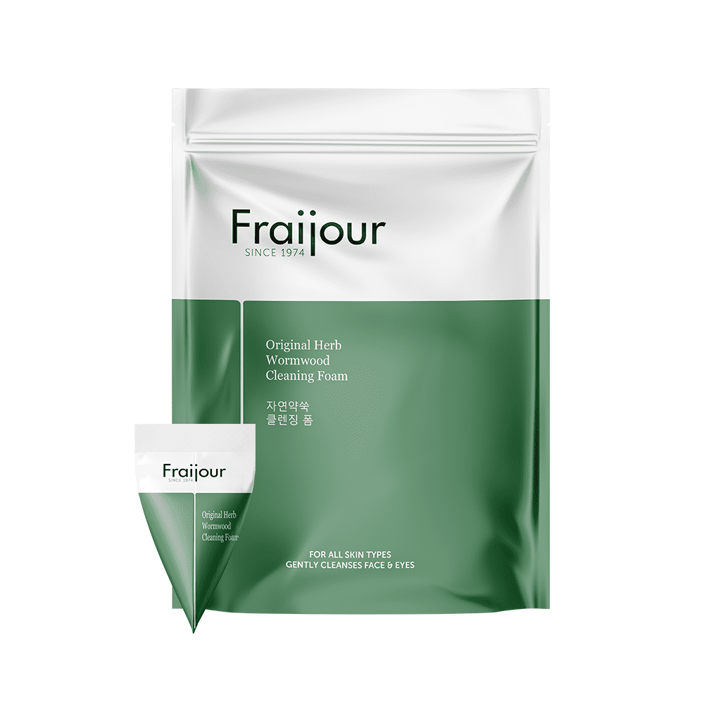 Fraijour Пенка для умывания РАСТИТЕЛЬНЫЕ ЭКСТРАКТЫ Original Herb Wormwood Cleansing Foam, 1 шт*5 мл