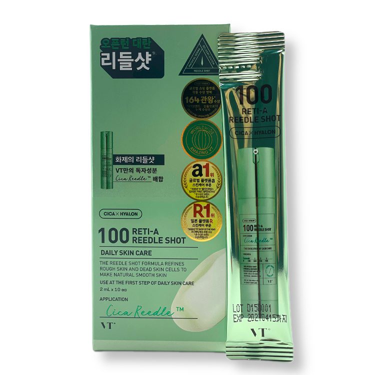VT Cosmetics Reti-A Reedle Shot 100 Stick Бустер-сыворотка с микроиглами и ретинолом 2ml*1шт
