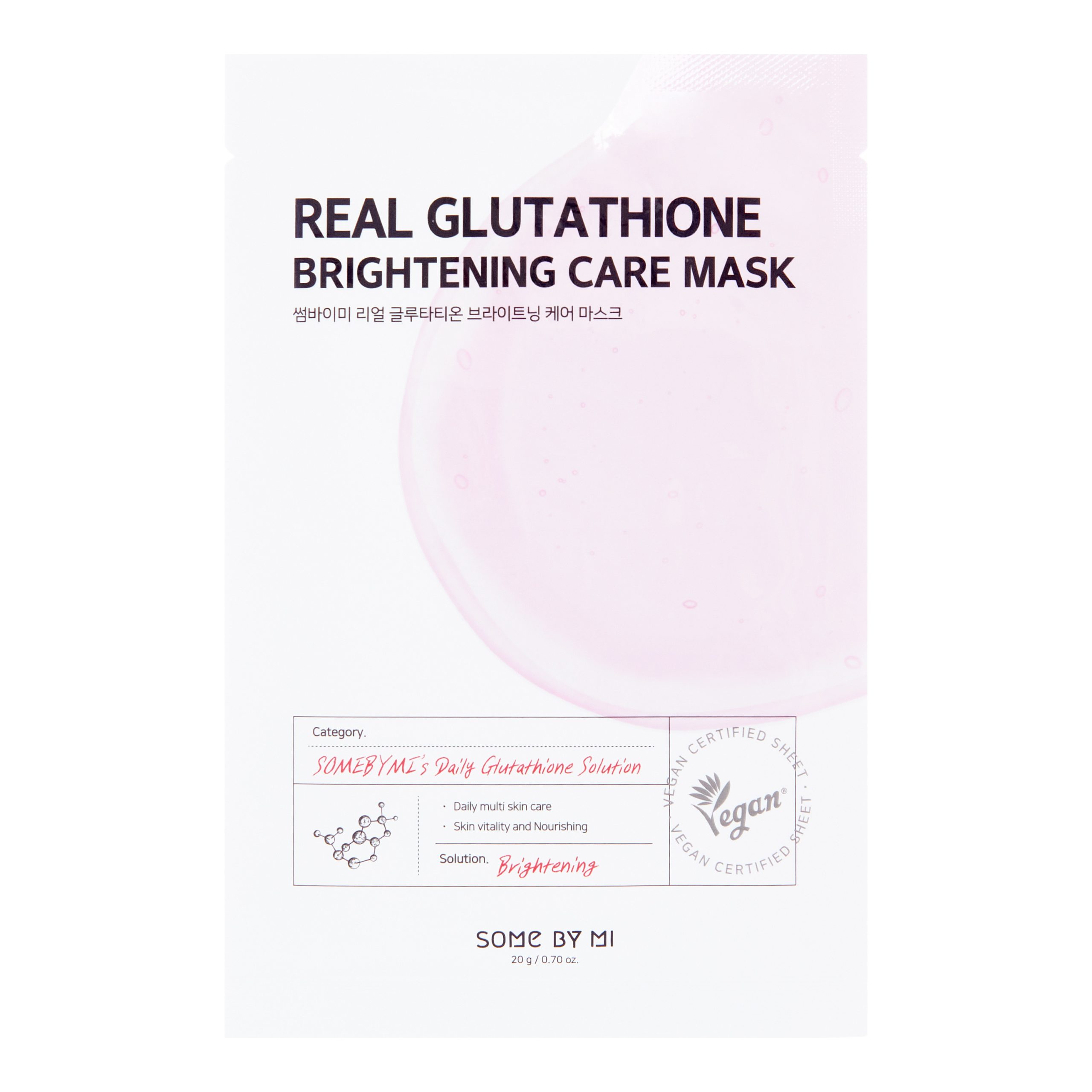 Some By Mi Real Тканевая маска для сияния кожи/Glutathion Brightening Care Mask, 20гр