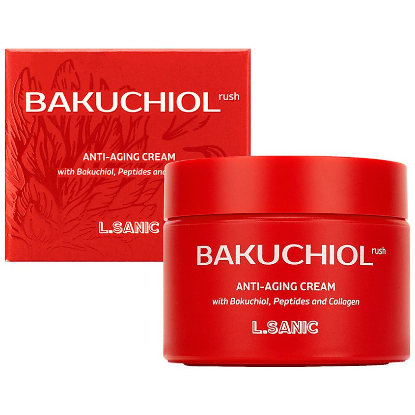 L.Sanic Крем антивозрастной с бакучиолом, пептидами и коллагеном Bakuchiol Rush Anti-Aging Cream