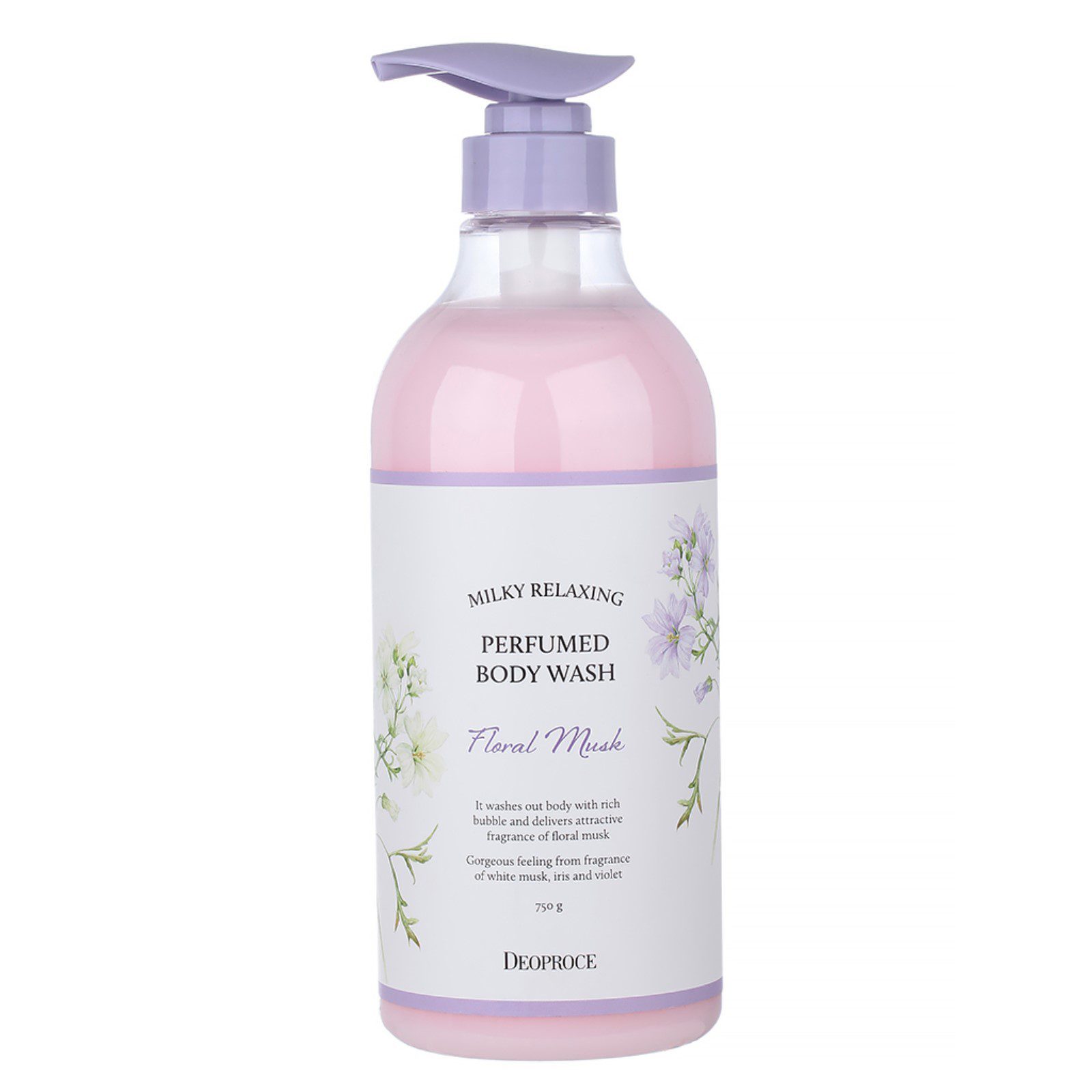 DEOPROCE MILKY RELAXING BODY WASH FLORAL MUSK Гель для душа 750 g DEOPROCE MILKY RELAXING BODY WASH FLORAL MUSK Гель для душа 750 g