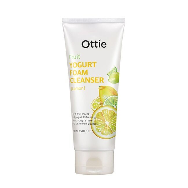 Ottie Fruits Yogurt foam Cleanser Фруктовая йогуртовая пенка для очищения (150 мл) лимон