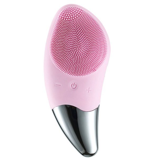 Mezonica Sonic Facial brush (Silicone Guasha) pink Электрическая силиконовая ультразвуковая щетка