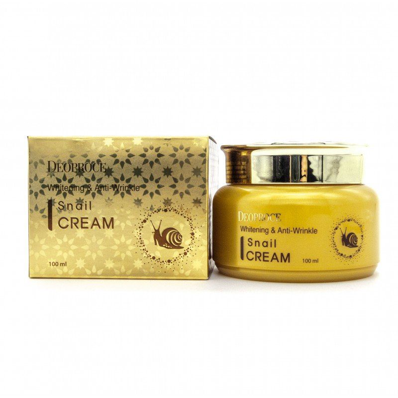 Deoproce Whitening And Anti-Wrinkle Snail Cream Крем для лица с экстрактом улитки