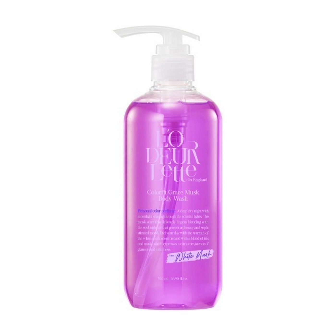 L’odeurlette In England Body Wash Colorfit Grace Musk Гель парфюмированный для душа «Мягкий мускус»,