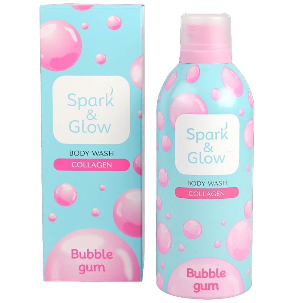 Spark&Glow Гель-пена для душа с ароматом «bubble gum» — Bubble gum body wash, 350мл
