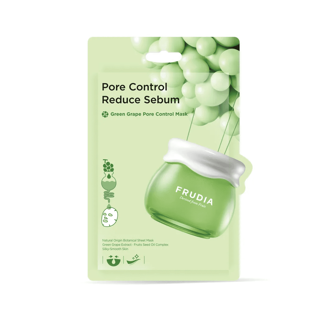Frudia Маска тканевая для лица с зеленым виноградом - Green grape pore control mask, 20мл
