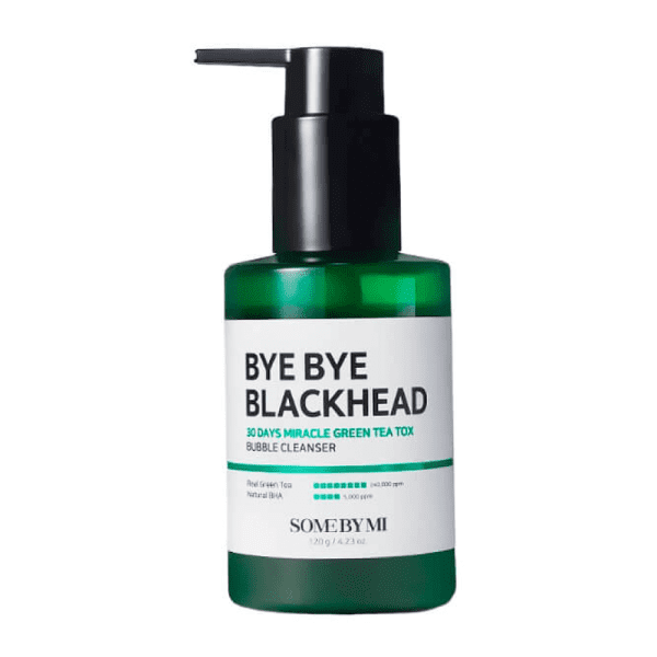 Some By Mi Bye Bye Blackhead Bubble Cleanser Miracle Green Tea Tox Пенка-маска от черных точек 120гр