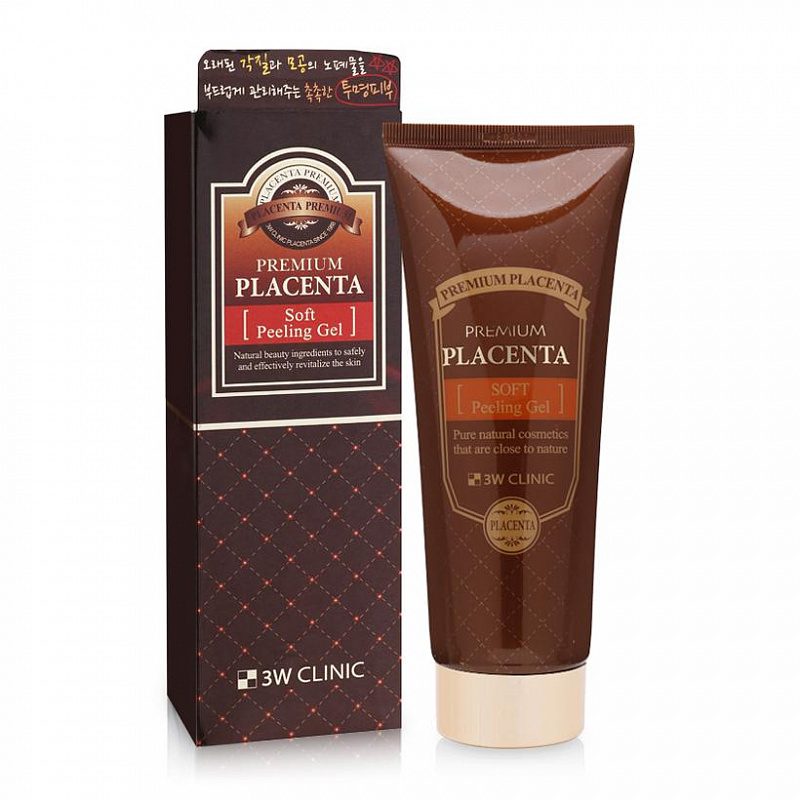 3W Clinic Гель-скатка для лица с плацентой 3W Clinic Placenta Soft Peeling Gel