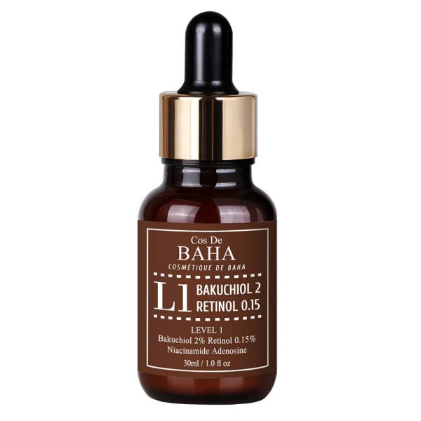 COS DE BAHA L1 Bakuchiol & Retinol Serum Мягкая антивозрастная сыворотка с бакучиолом и ретинолом, 3