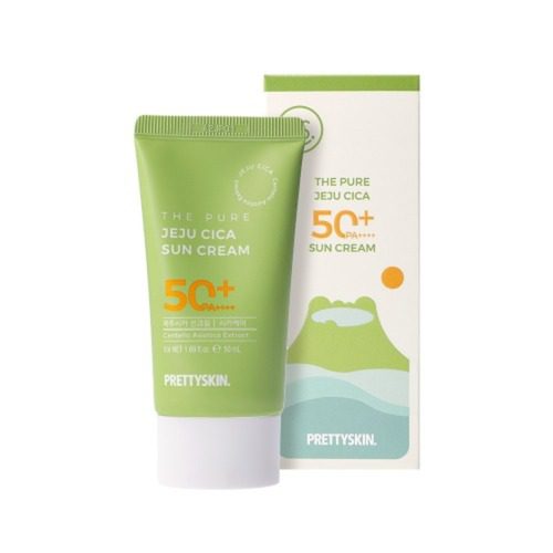PrettySkin Крем солнцезащитный успокаивающий — The pure jeju cica sun cream SPF50+PA++++, 50мл