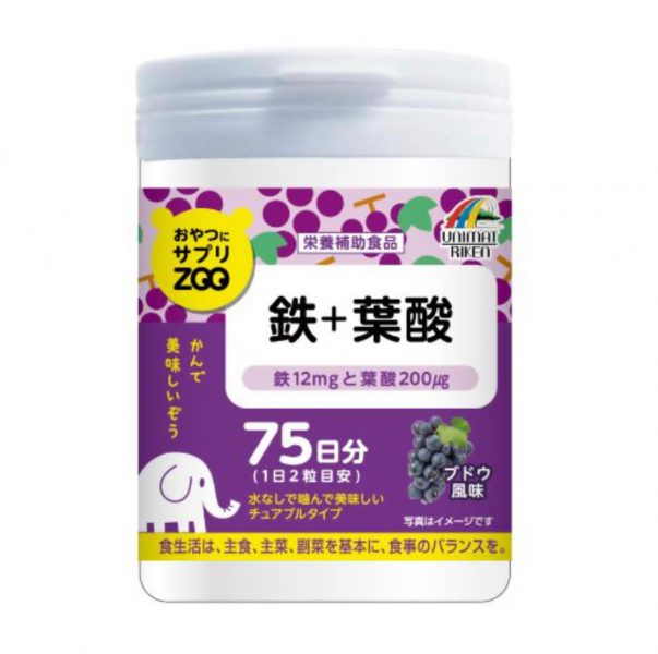 БДЖ Unimat Riken БАД Железо Фолиевая кислота Zoo Series for Snacks Iron + Folic Acid 1г*150шт