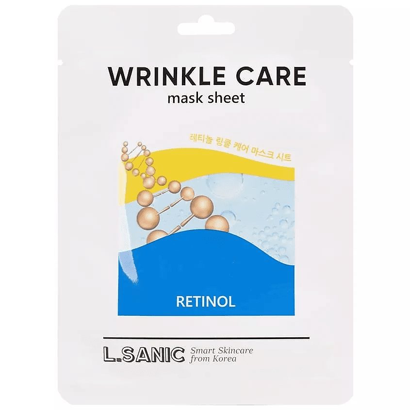 L.Sanic Маска тканевая омолаживающая с ретинолом Retinol Wrinkle Care Mask Sheet, 25мл