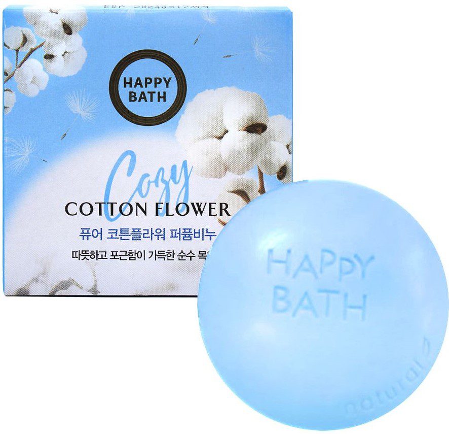 Happy bath cotton perfume soap Парфюмированное мыло с экстрактом хлопка 90гр (808300)