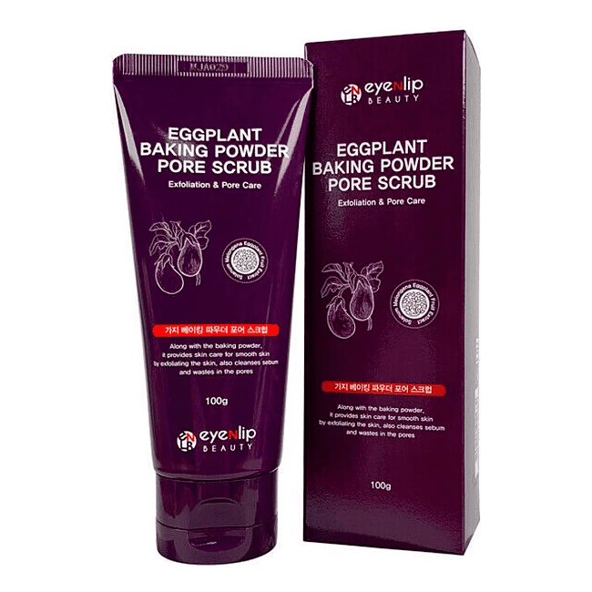 EYENLIP EGGPLANT Скраб для лица от черных точек EGGPLANT BAKING POWDER PORE SCRUB 100гр