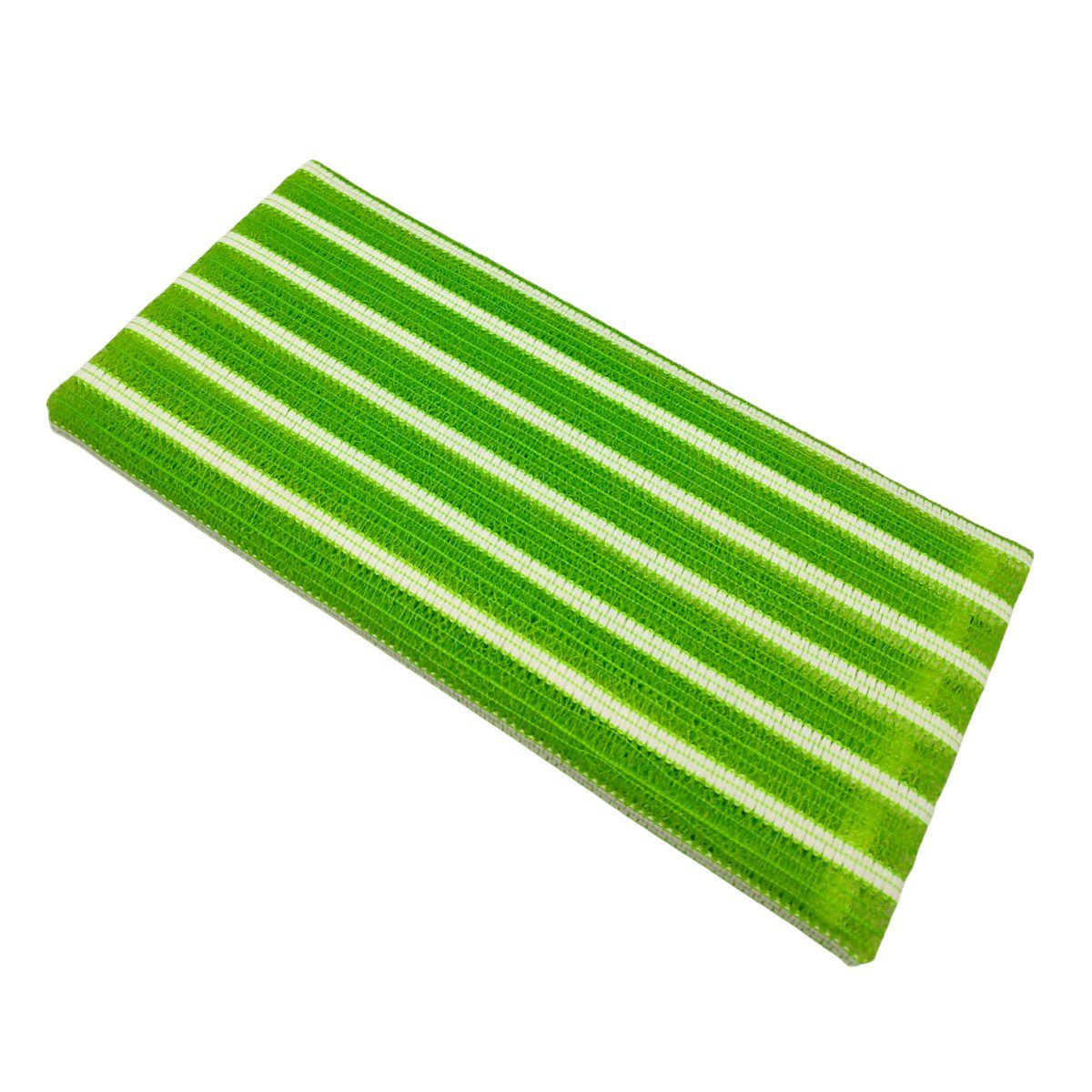 Bath Towel Stripe Long Exfoliating Мочалка полотенце длинное Цвет салатовый в белую строчку 90*28см
