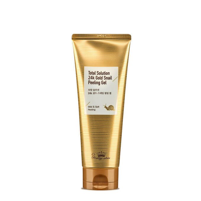 PrettySkin Пиллинг-гель с 24К золотом и муцином улитки/Total Solution 24K Gold Snail Peeling Gel 150