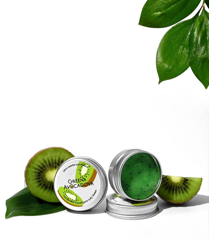 GREENA AVOCADOVA Скраб для губ КИВИ сахарный, 15 г GREENA AVOCADOVA Скраб для губ КИВИ сахарный, 15 г