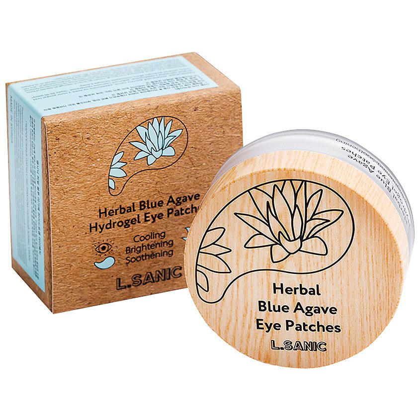 L.Sanic Гидрогелевые патчи с экстрактом голубой агавы Herbal Blue Agave Hydrogel Eye Patches