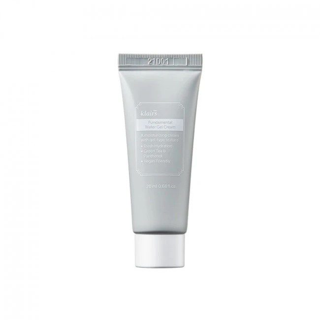 Dear, Klairs Миниатюра Гель-крем для лица на основе зеленого чая Fundamental water gel cream 20 мл