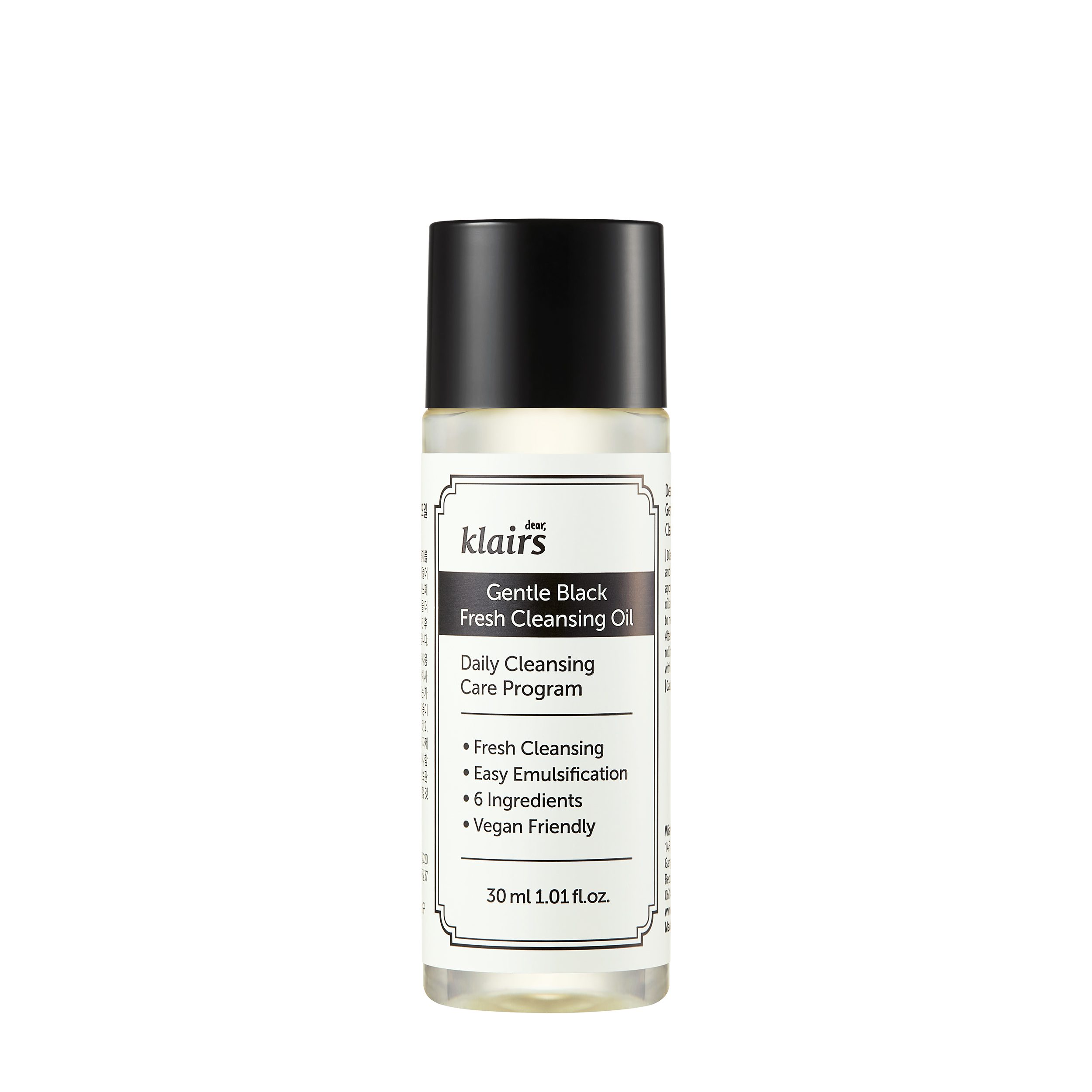 Dear, Klairs Миниатюра Масло очищающее Gentle black fresh cleansing oil 30 мл