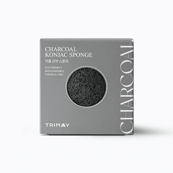 Trimay Спонж конняку черный (в коробочке)/Charcoal Konjac Sponge