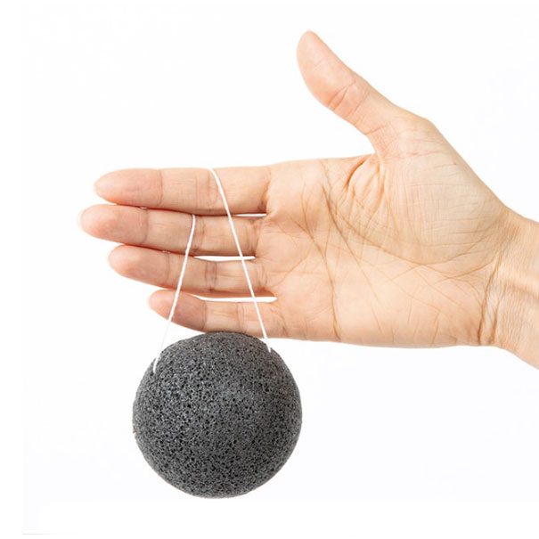 Trimay Спонж конняку черный (в коробочке)/Charcoal Konjac Sponge