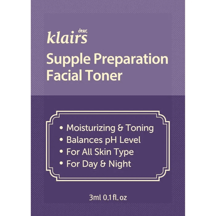 Dear, Klairs Пробник Тонер для лица с фито-олиго комплексом Supple preparation facial toner 3 мл