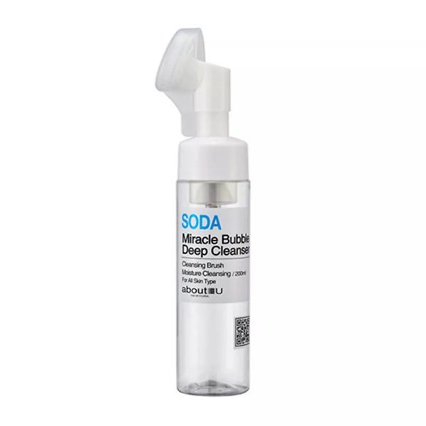 Privia Пенка с силиконовой щеточкой - aboutU SODA Miracle Bubble Deep Cleanser, 200мл