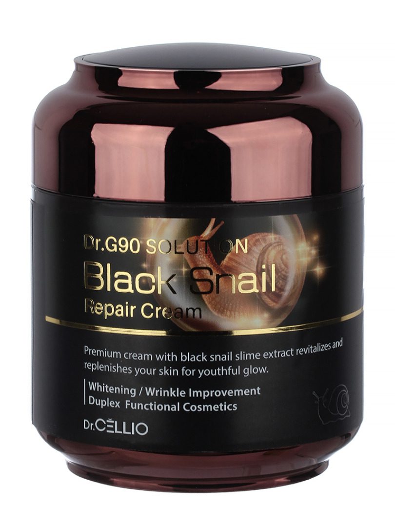 Dr.CELLIO Dr.G90 SOLUTION BLACK SNAIL REPAIR CREAM Крем для лица с муцином улитки 85гр