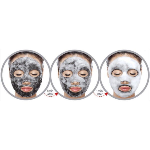 Purederm Глубоко очищающая кислородная маска для лица/Deep Purifying Black O2 Bubble Mask Charcoal