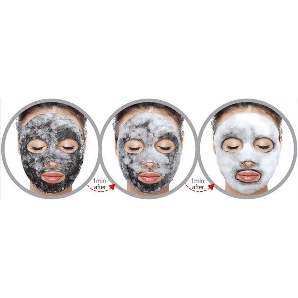 Purederm Глубоко очищающая кислородная маска для лица/Deep Purifying Black O2 Bubble Mask Charcoal