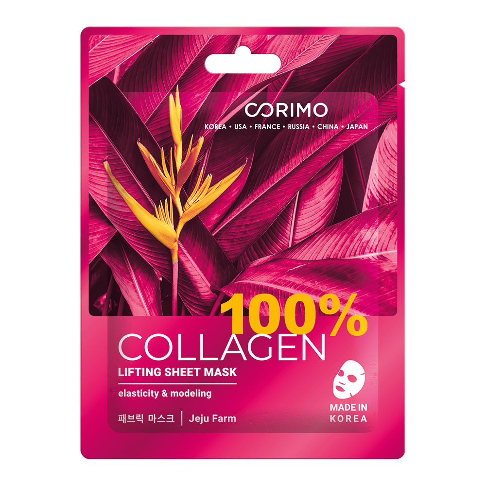 CORIMO Тканевая маска для лица Лифтинг 100% Collagen 22 г CORIMO Тканевая маска для лица Лифтинг 100% Collagen 22 г