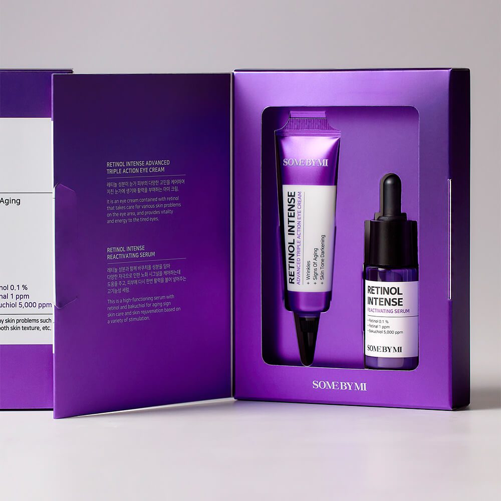 Some By Mi Retinol Intense Trial Kit 2comp 10ml+10ml Набор миниатюр/ухода за кожей ретинол бакучиол