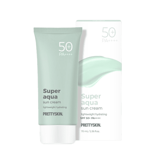 PrettySkin Успокаивающий солнцезащитный крем/Super Aqua Sun Cream 70ml SPF50+PA++++