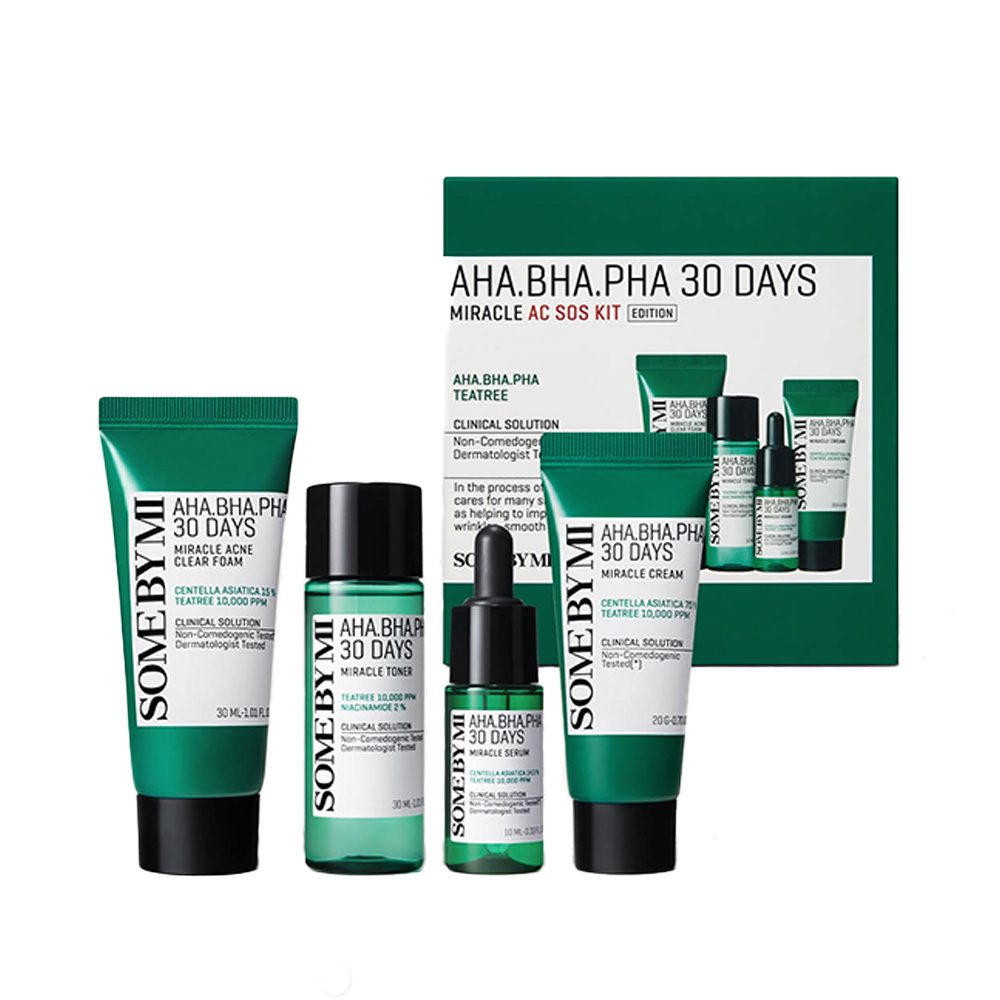 Some By Mi AHA-BHA-PHA 30 Days Miracle AC SOS Kit Набор миниатюр с кислотами для проблемной к