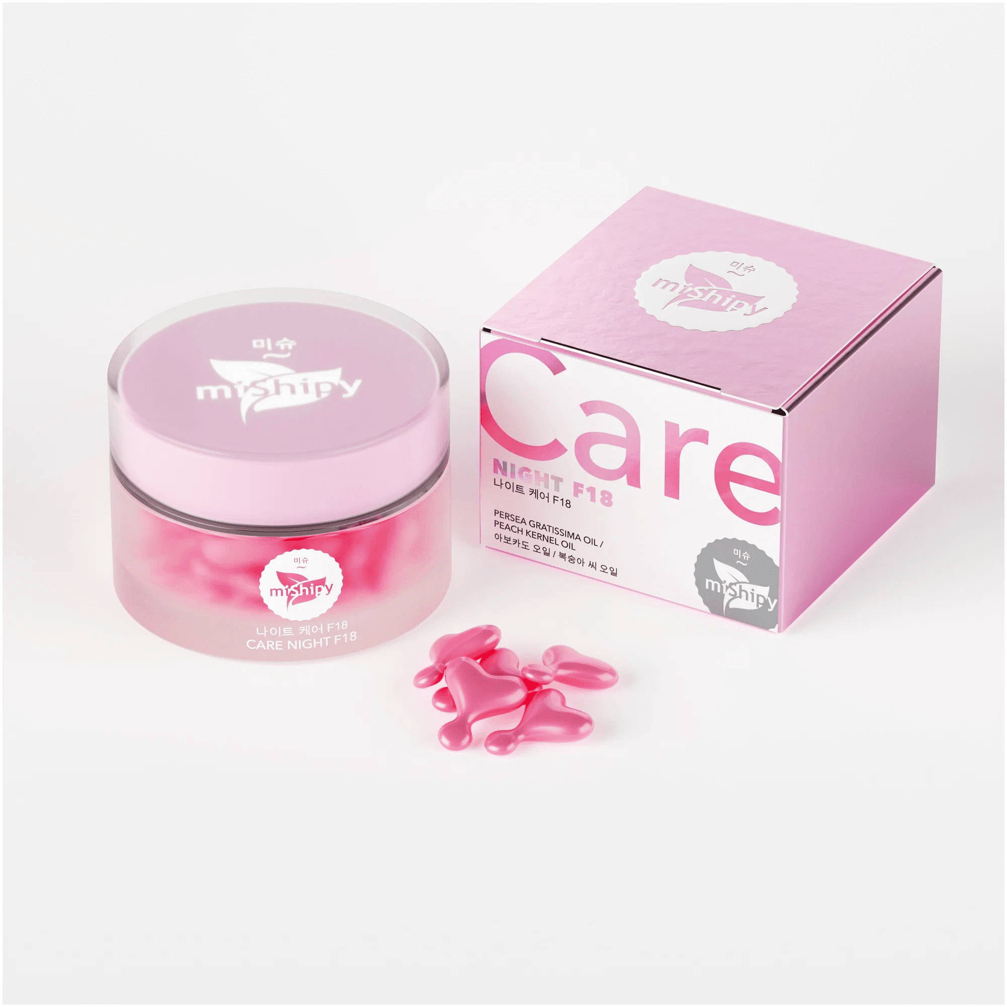MISHIPY Сыворотка в капсулах для лица ПЕРСИК и АВОКАДО Care Night F18, 30 капсул