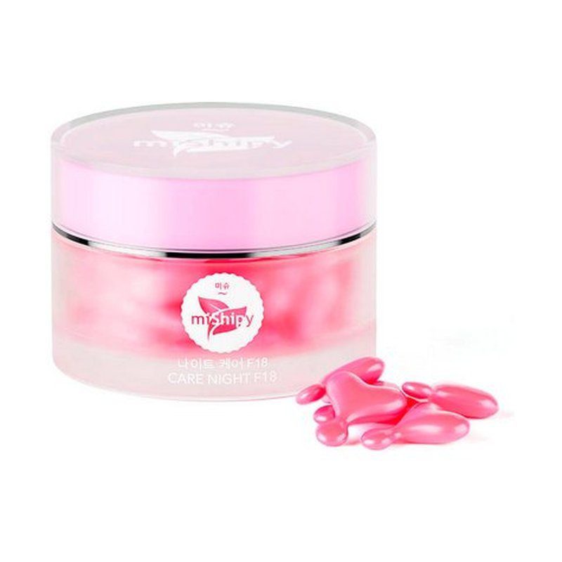 MISHIPY Сыворотка в капсулах для лица ПЕРСИК и АВОКАДО Care Night F18, 30 капсул