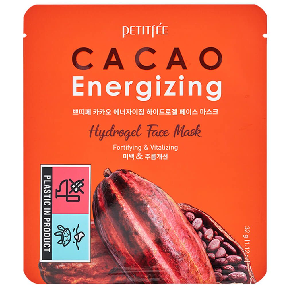 Petitfee Разглаживающ. гидрогелевая маска с какао / Cacao Energizing Hydrogel Face Mask, 32 г