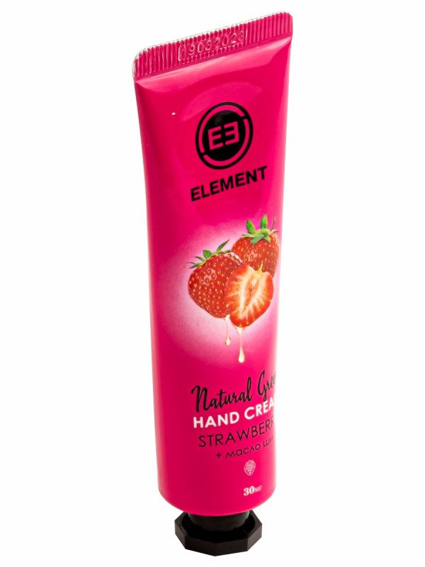 ELEMENT Крем для рук КЛУБНИКА/МАСЛО ШИ увлажняющий, 30 гр ELEMENT Крем для рук КЛУБНИКА/МАСЛО ШИ увлажняющий, 30 гр