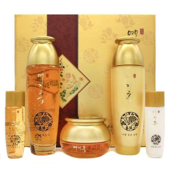 Bergamo Набор антивозрастной с золотом и женьшенем Yezihu Gold Skin Care Set 3