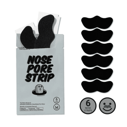 Lattcare Nose Pore Strip Charcoal Полоски очищающие для носа с черным углем