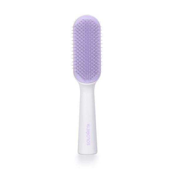 SOLOMEYA Расческа для чувствительной кожи головы ЛИЛОВАЯ в футляре Hair Brush For Sensitive Scalp Li