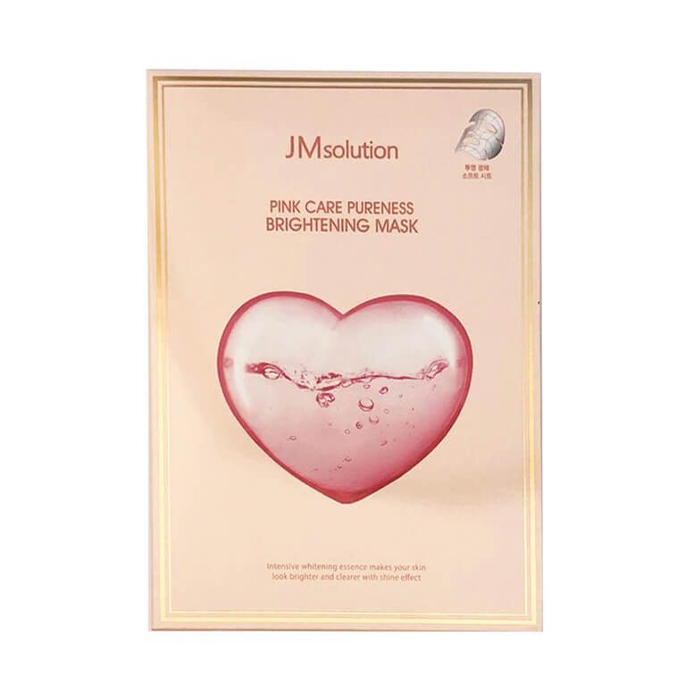 JMsolution PINK Care Pureness Brightening Mask Гипоаллергенная осветляющая тканевая маска, 30 мл