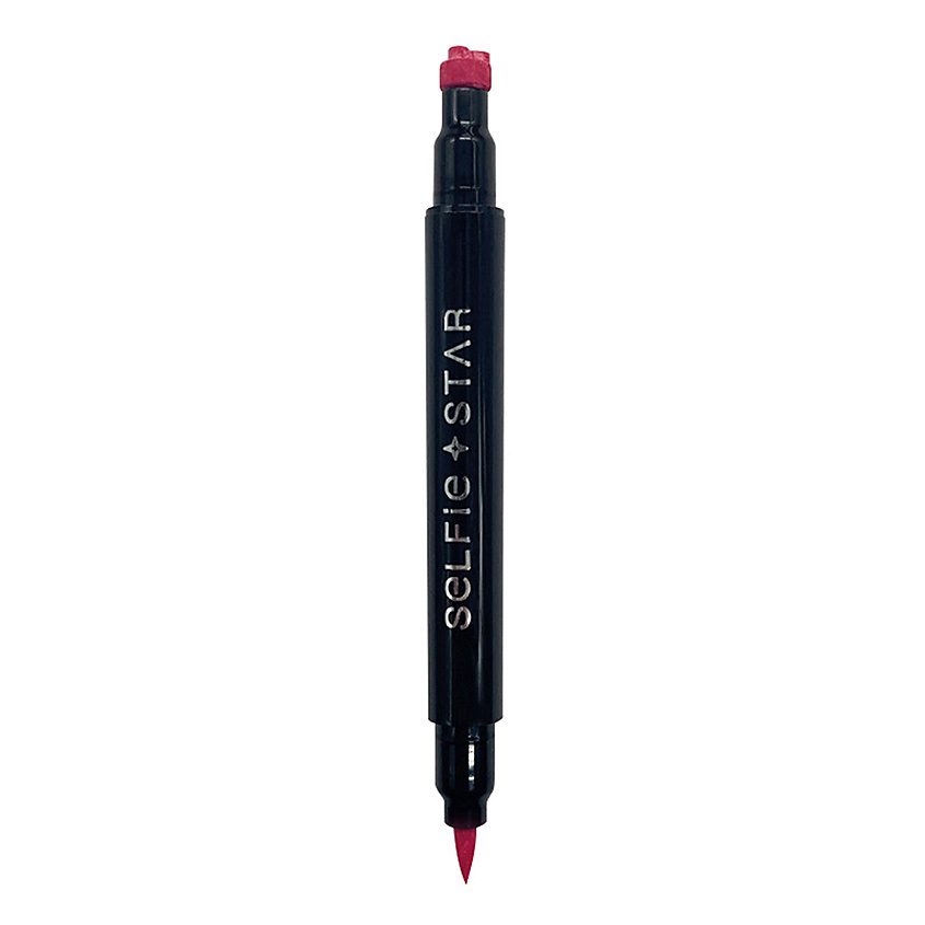 SELFIE STAR Подводка/глаз РОЗОВАЯ 2в1 Selfie Star Quick&Easy Eyeliner Heart stamp Pink 1,2г
