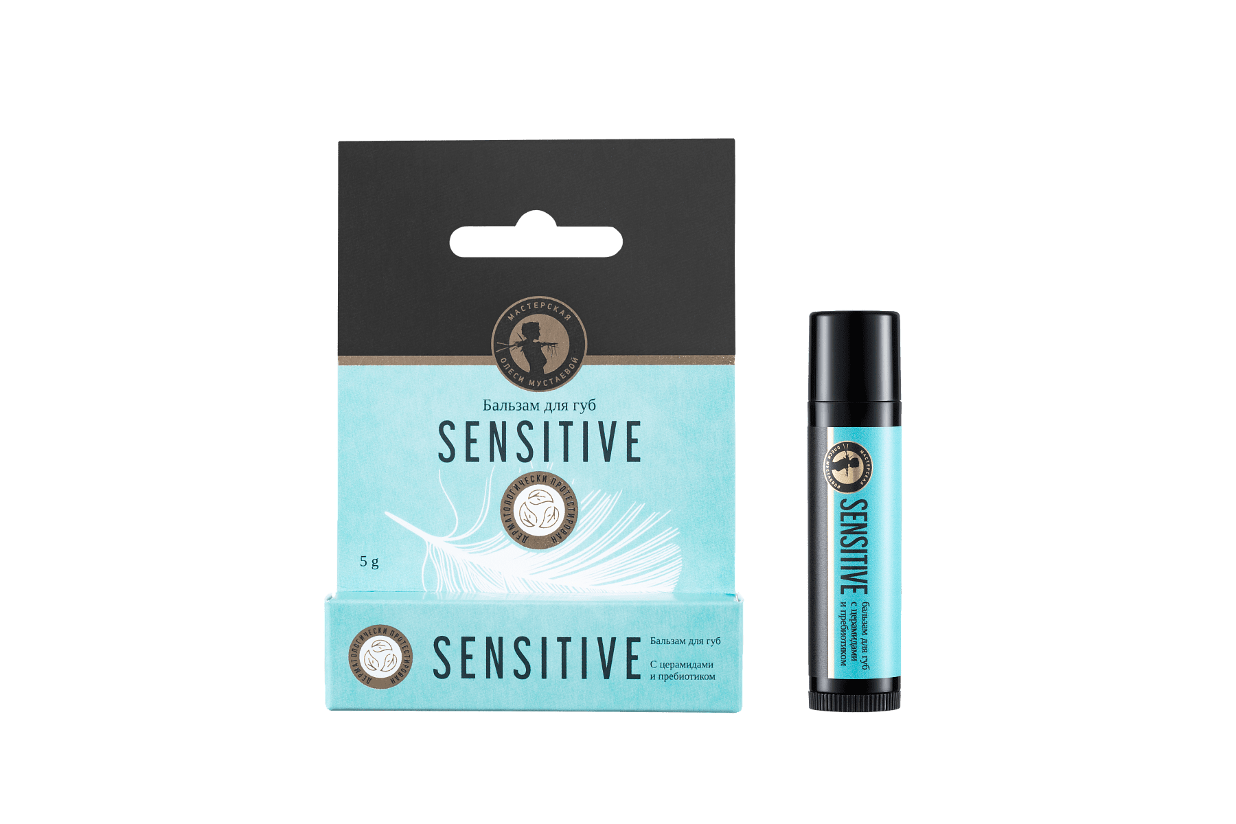 МАСТЕРСКАЯ ОЛЕСИ МУСТАЕВОЙ Бальзам для губ ЦЕРАМИДЫ И ПРЕБИОТИК Sensitive, 5 гр